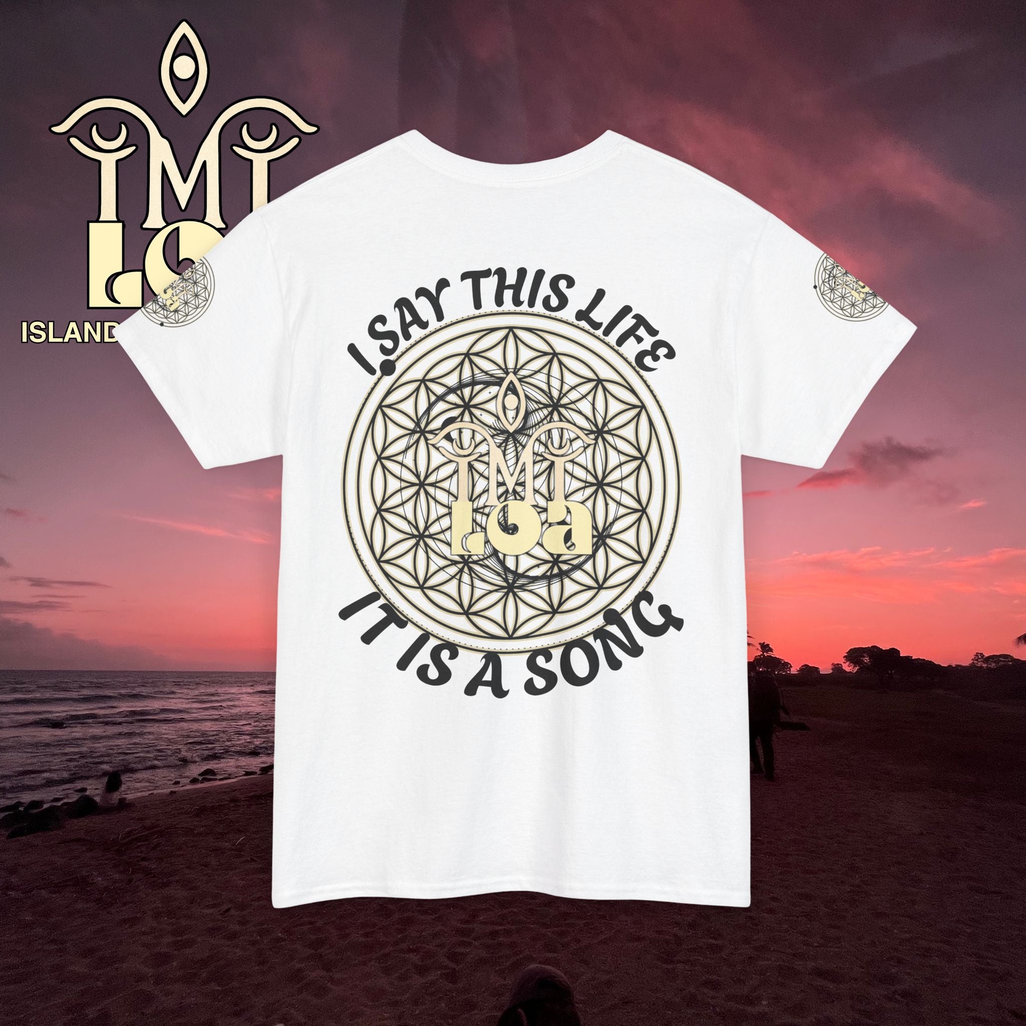 Cue The Change Lyric Tee — Flower of Life Spiritual T-Shirt
