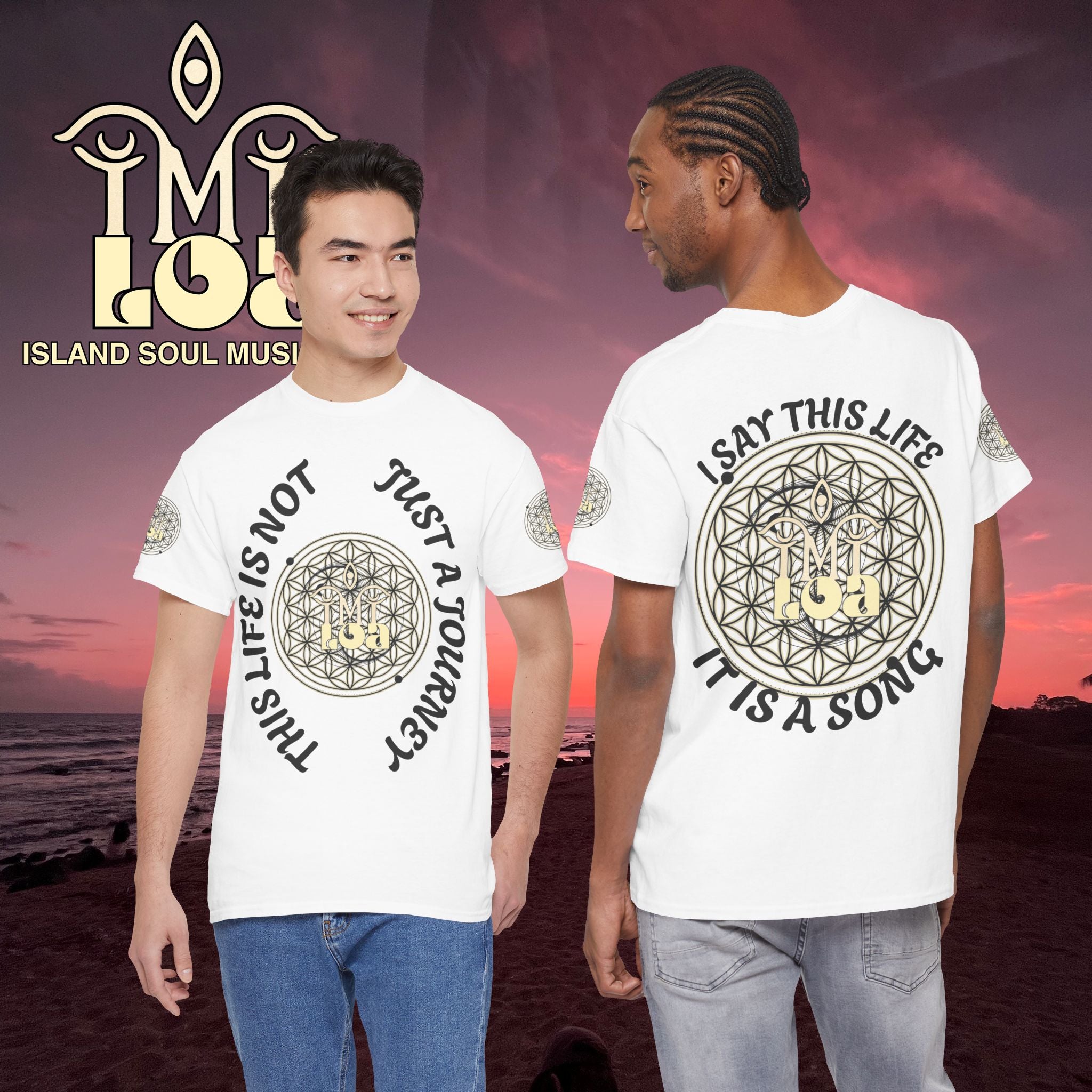 Cue The Change Lyric Tee — Flower of Life Spiritual T-Shirt